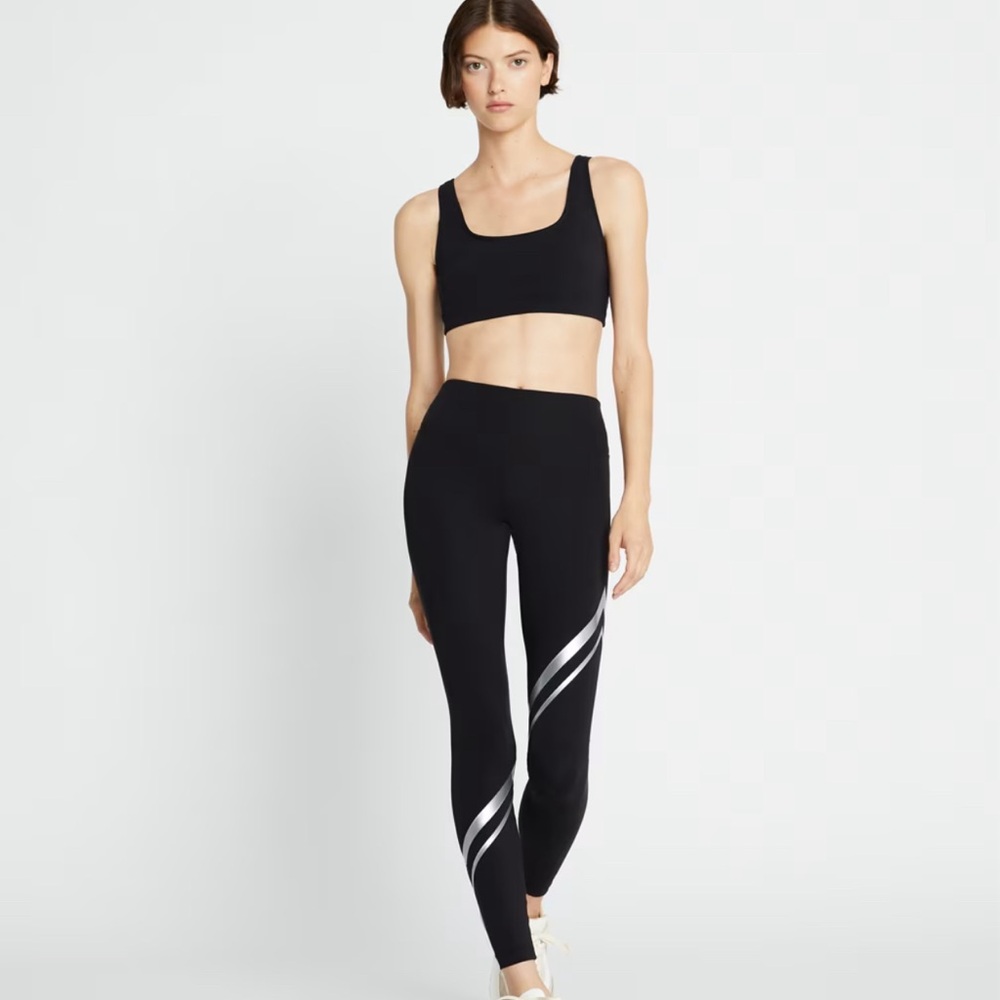 Tory Burch SCULPT COMPRESSION METALLIC CHEVRON LEGGING